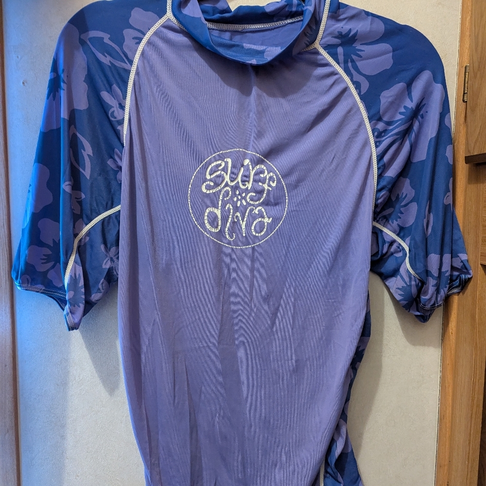 Blue and Purple SUP Diva Rash Guard